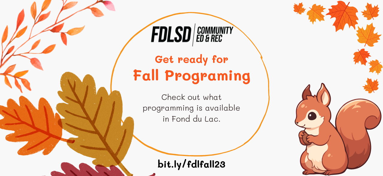 Fall Community Ed and Rec Programming